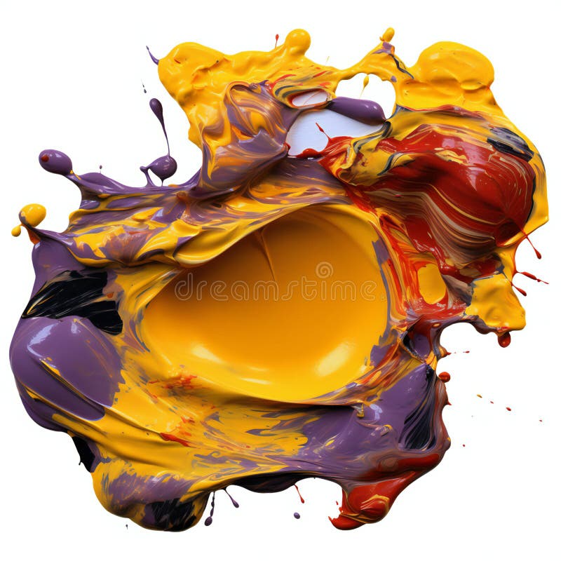 Schegge colorate di pittura isolate su fondo bianco royalty illustrazione gratis