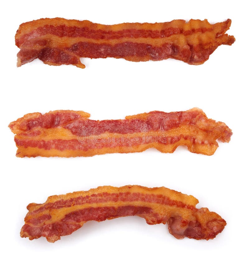 Scheiben des Speckes stockbild