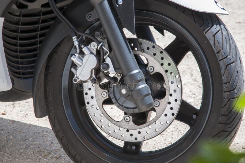 Scheibenbremsemotorrad stockfoto Scheibenbremsemotorrad stockfoto
