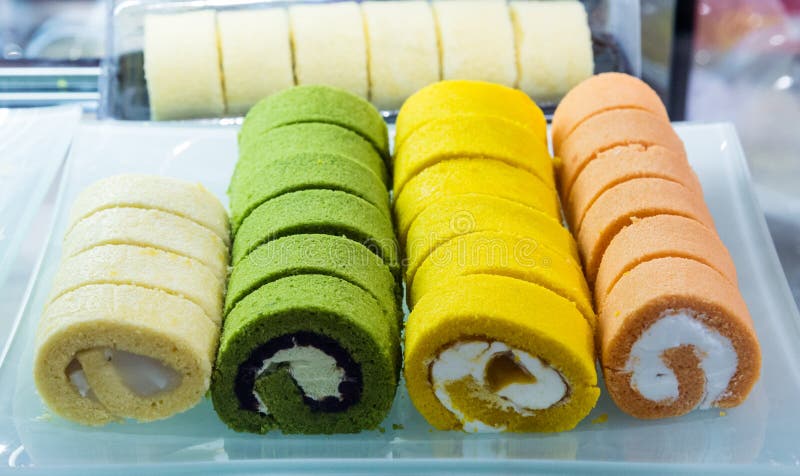 Scheibenrollenkuchen lizenzfreie stockfotos Scheibenrollenkuchen lizenzfreie stockfotos