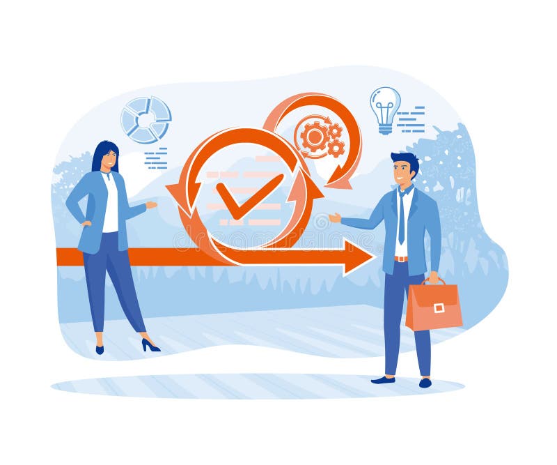 Schema di base di scarabeo come metodo di sviluppo software concetto di persona piccola. lavoro di squadra efficace per lo sprint illustrazione vettoriale