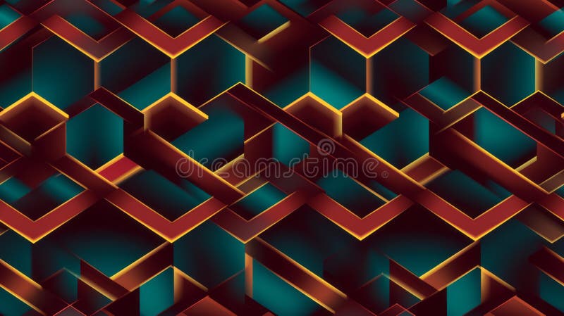 Schema geometrico astratto in rosso e oro royalty illustrazione gratis