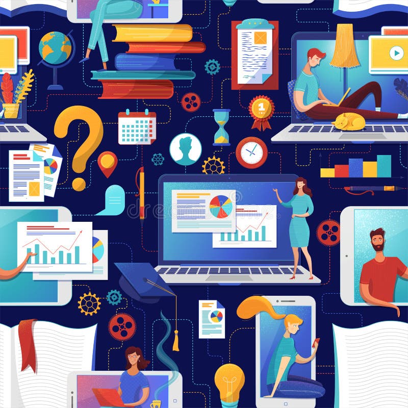Schema lineare dell'istruzione online royalty illustrazione gratis Schema lineare dell'istruzione online royalty illustrazione gratis