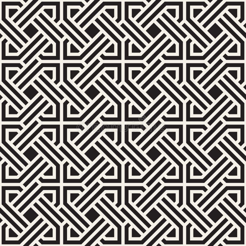 Schema vettoriale senza saldatura Trama astratta moderna ed elegante Righe geometriche interlacciate ripetute illustrazione di stock Schema vettoriale senza saldatura Trama astratta moderna ed elegante Righe geometriche interlacciate ripetute illustrazione di stock
