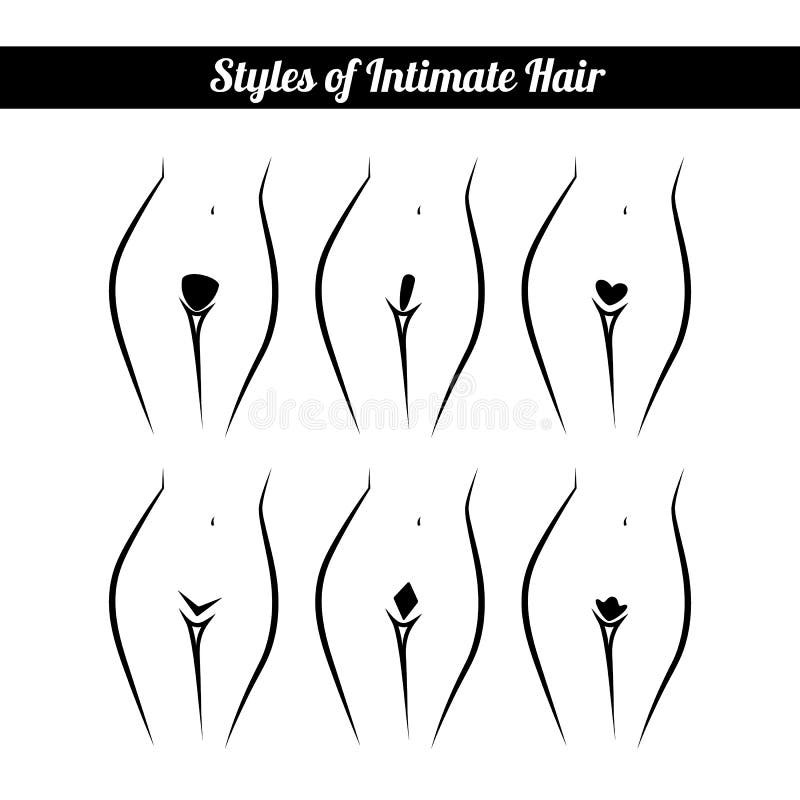9 schemes of haircuts for bikini zone part 2 Vector Image