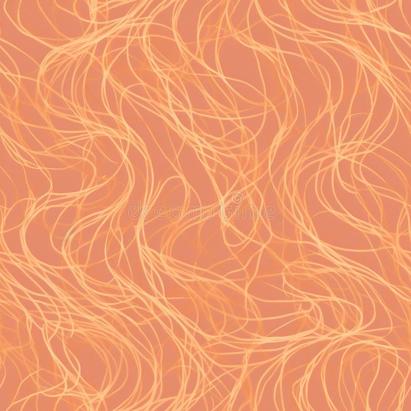 Schemi neurali intricati in formazione in griglia con sfondo di colore della pesca con serenità illustrazione di stock