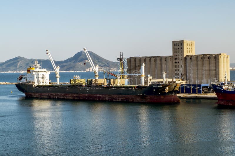 Tunisia.Tunisia.May 25, 2017. ships and ferries in the port of La Gullet in Tunisia at sunset. Tunisia.Tunisia.May 25, 2017. ships and ferries in the port of La Gullet in Tunisia at sunset.