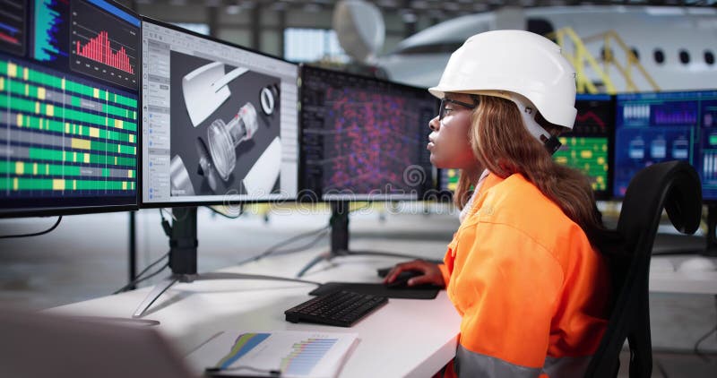 Schermata computer per il tecnico femminile illustrazione vettoriale