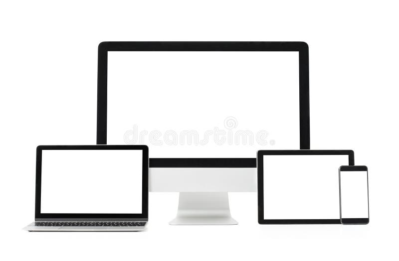 Schermi differenti di dimensione sui dispositivi differenti, modello per i campioni adattabili di progettazione Schermi differenti di dimensione sui dispositivi differenti, modello per i campioni adattabili di progettazione