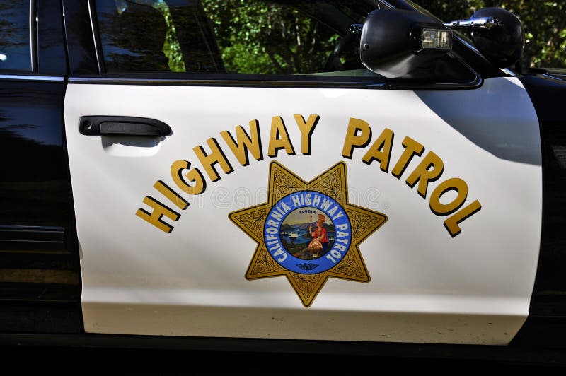 Right Front Door of a California Highway Patrol Car. Right Front Door of a California Highway Patrol Car
