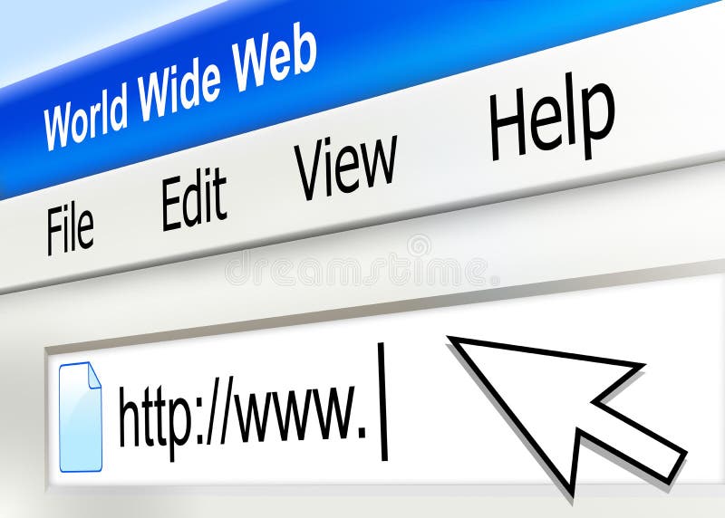 Schermo di computer di ricerca del Internet illustrazione di stock