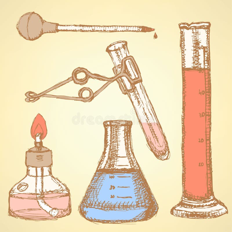 Schetschemisch product in uitstekende stijl wordt geplaatst die vector illustratie Schetschemisch product in uitstekende stijl wordt geplaatst die vector illustratie