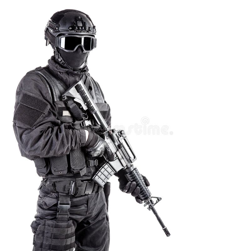 SCHIAFFO dell'ufficiale di polizia dei ops di spec. fotografia stock SCHIAFFO dell'ufficiale di polizia dei ops di spec. fotografia stock