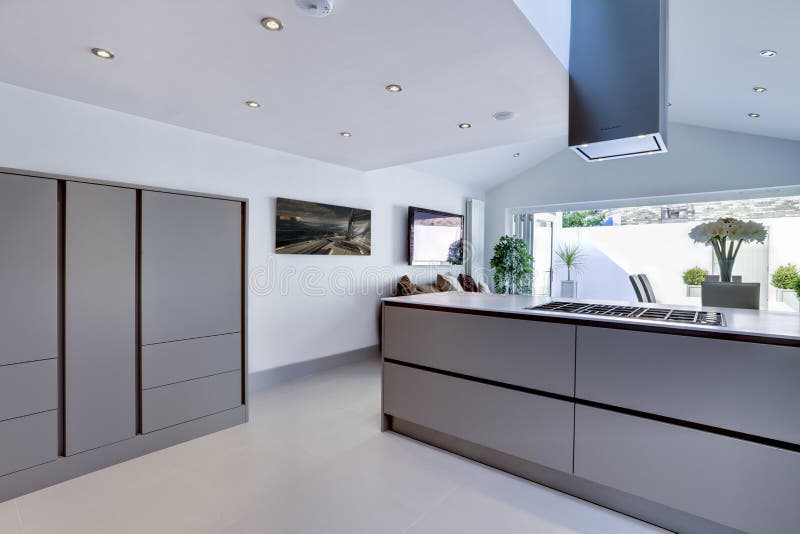 Schicke moderne Küche stockbild. Bild von moderne, schicke - 21522009