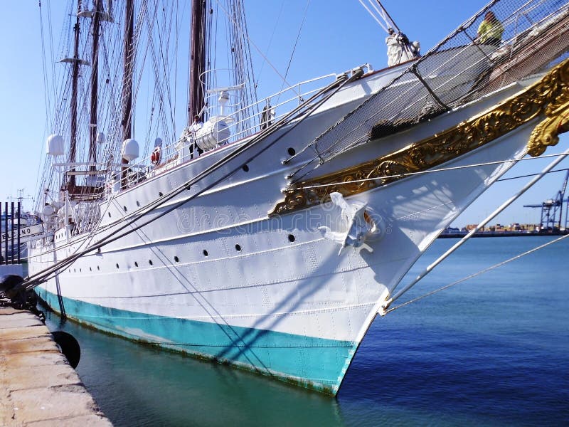 Schiffsschule Juan Sebastian de Elcano in Cadiz. Versenden Sie Schule Juan Sebastian de Elcano in Cadiz-Hauptstadt, Andalusien spanien