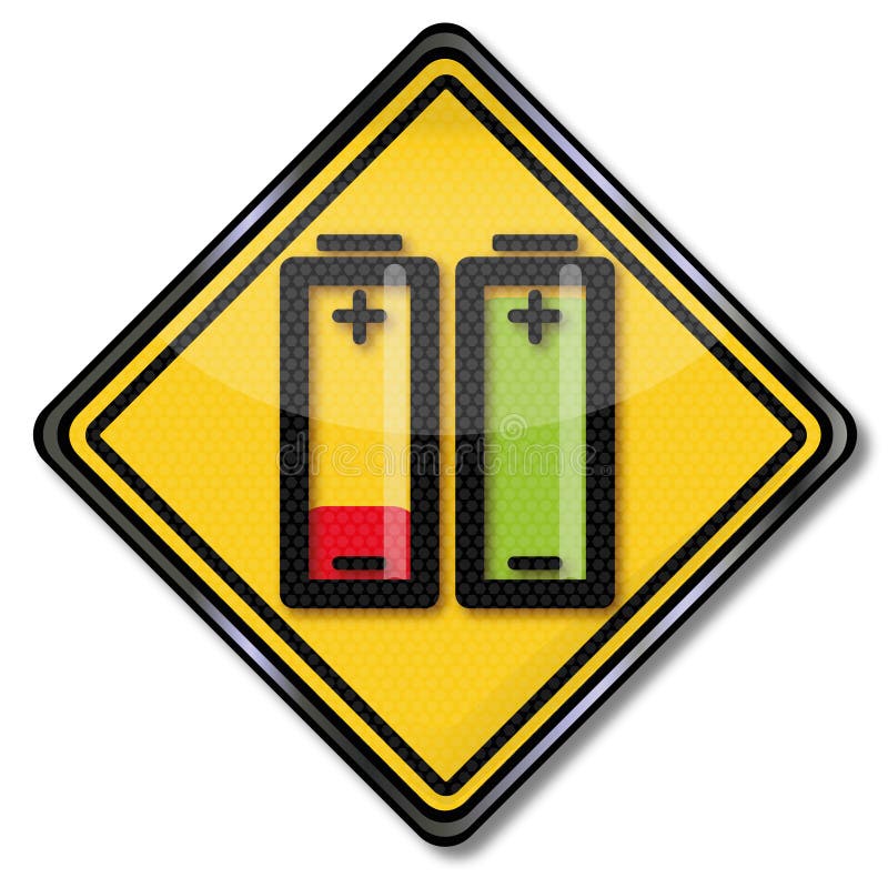 Battery and Energy Plus and Minus Stock Vector Illustration of