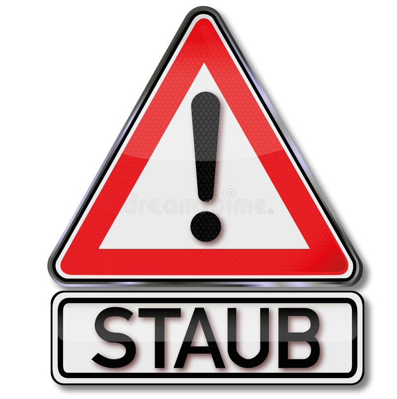 Warning for dust and dust pollution stock illustration