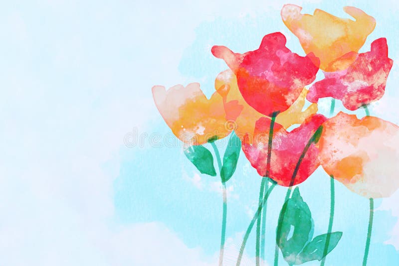 Schilderen van rode papaver op groene achtergrond vector illustratie Schilderen van rode papaver op groene achtergrond vector illustratie