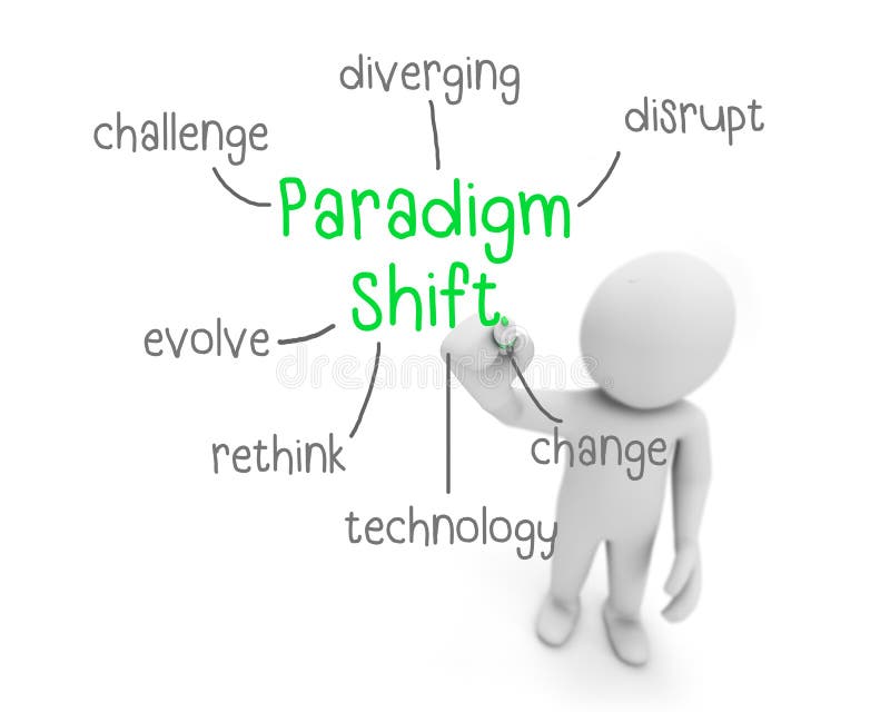 Schimbare paradigmă royalty free illustration