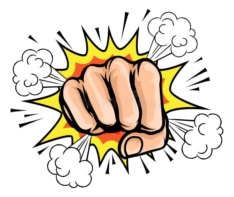 Schiocco Art Cartoon Fist Graphic illustrazione di stock