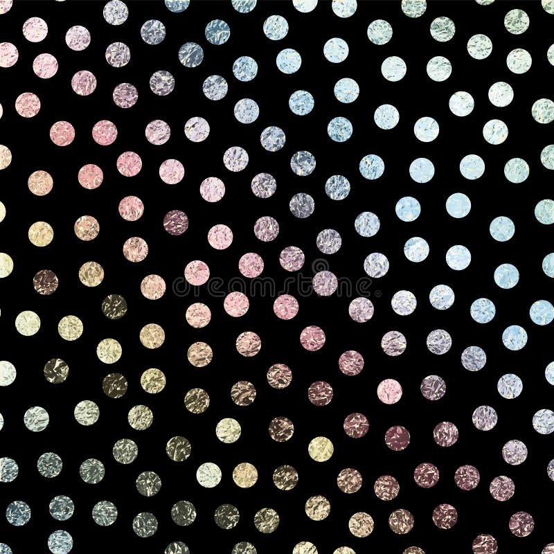 Schitter foliepunten op zwart naadloos vectorpatroon stock illustratie Schitter foliepunten op zwart naadloos vectorpatroon stock illustratie