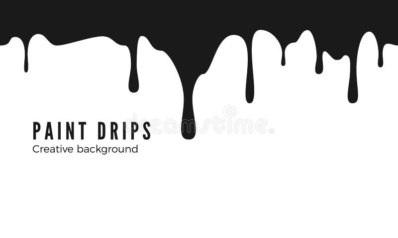 Splatters and Dripping. Black ink drips. Seamless Dripping Paint Texture. Vector illustration isolated on white background. Splatters and Dripping. Black ink drips. Seamless Dripping Paint Texture. Vector illustration isolated on white background.