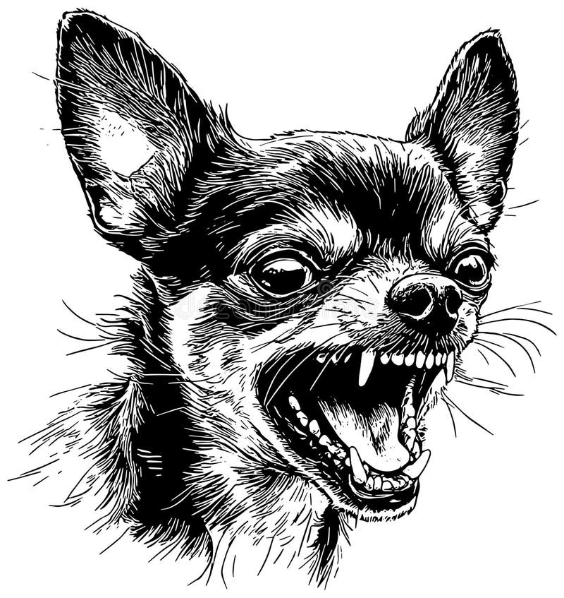 Schizzo di un cane a chihuahua. aizione generativa illustrazione vettoriale