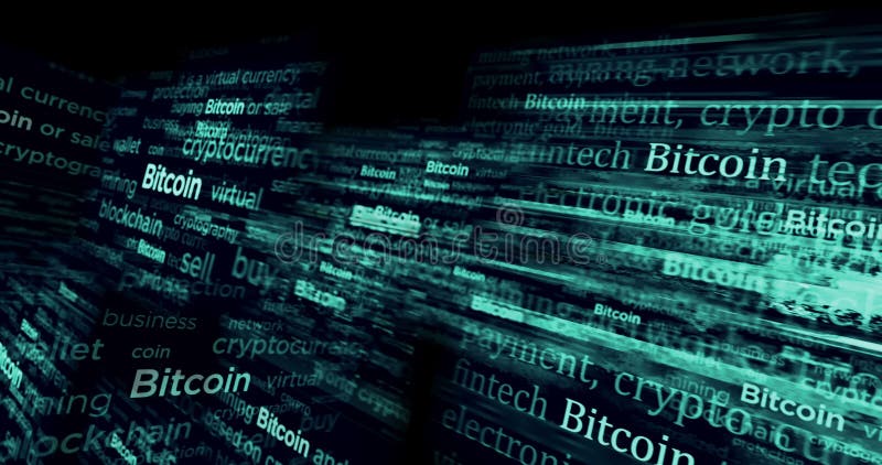 Schlagzeilen Titel Medien mit Bitcoin Kryptowährung nahtlos geplündert vektor abbildung
