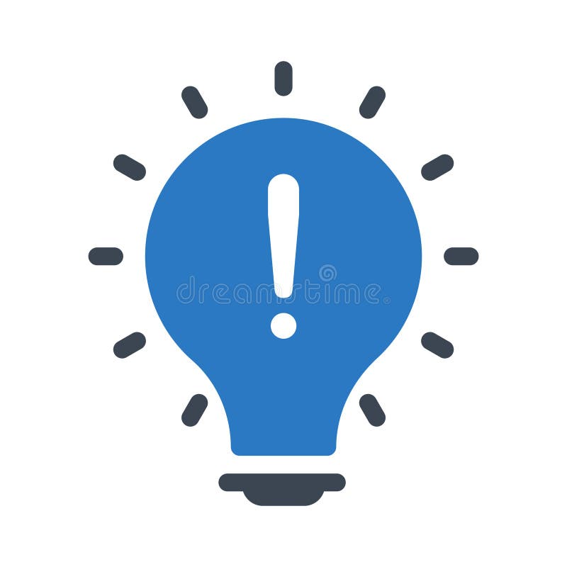 Schlechte Idee Glyphfarbflache Vektorikone stock abbildung