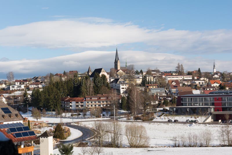 Schlechtes Leonfelden vom Winter - Österreich stockbild Schlechtes Leonfelden vom Winter - Österreich stockbild