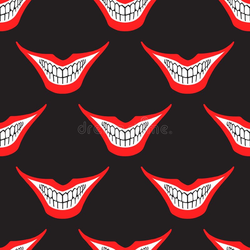 Schlechtes nahtloses Muster des Clown- oder Kartenspassvogellächelns vektor abbildung Schlechtes nahtloses Muster des Clown- oder Kartenspassvogellächelns vektor abbildung
