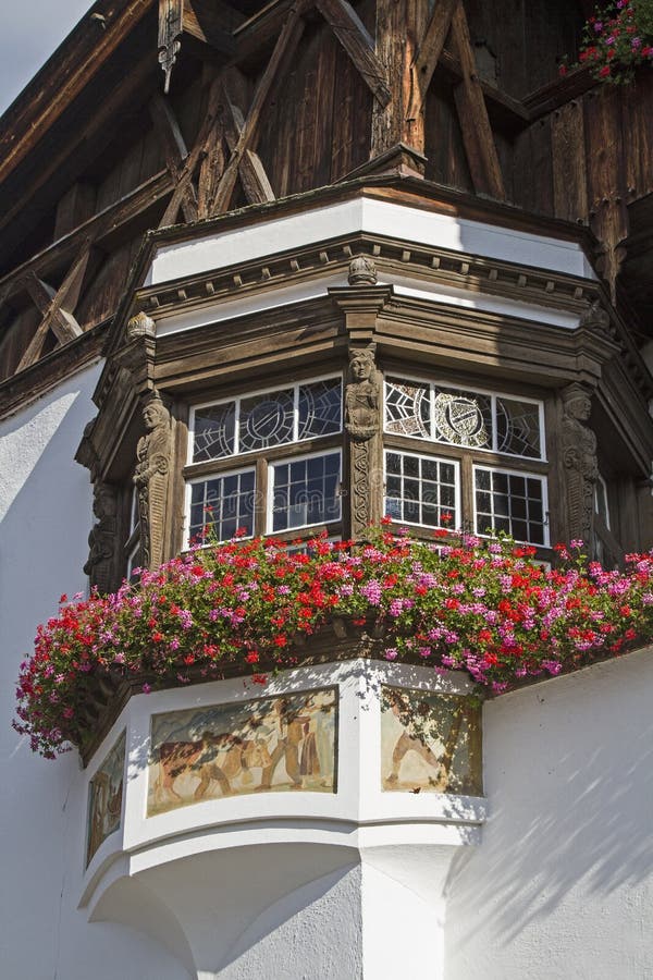 Λεπτομέρεια του Δημαρχείου σε Schliersee στοκ εικόνες με δικαίωμα ελεύθερης χρήσης