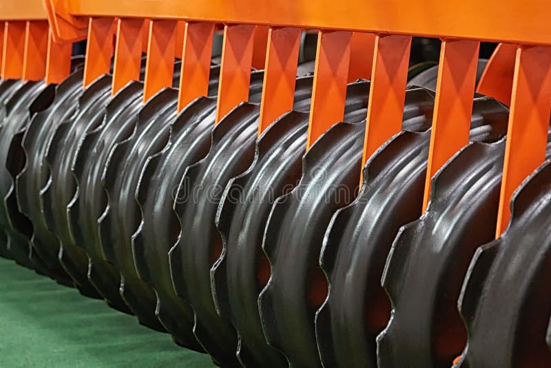 Schließen eines mechanischen Details eines Agro-Mechanismus lizenzfreie stockfotografie