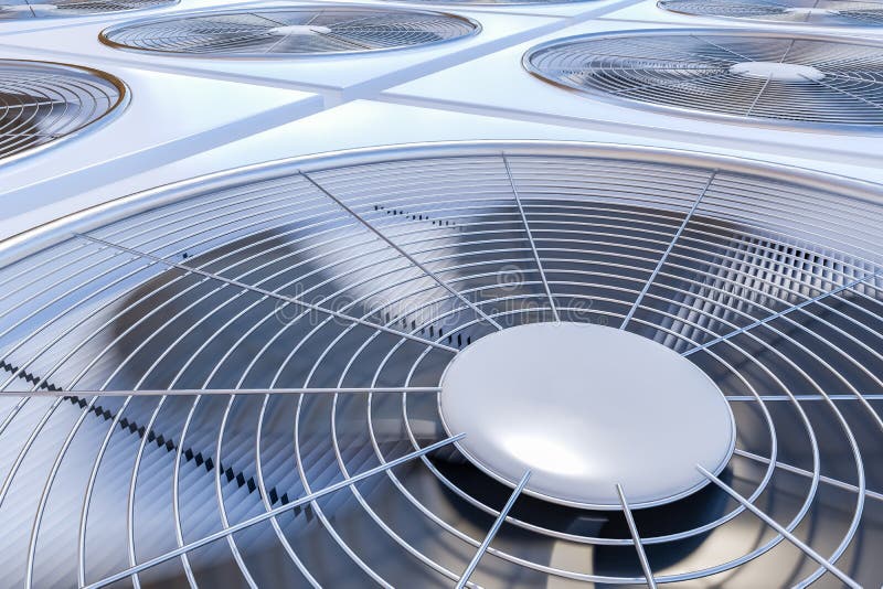 Schließen Sie herauf Ansicht über die HVAC-Einheitsheizung, -belüftung und -klimaanlage 3D übertrug Abbildung vektor abbildung Schließen Sie herauf Ansicht über die HVAC-Einheitsheizung, -belüftung und -klimaanlage 3D übertrug Abbildung vektor abbildung