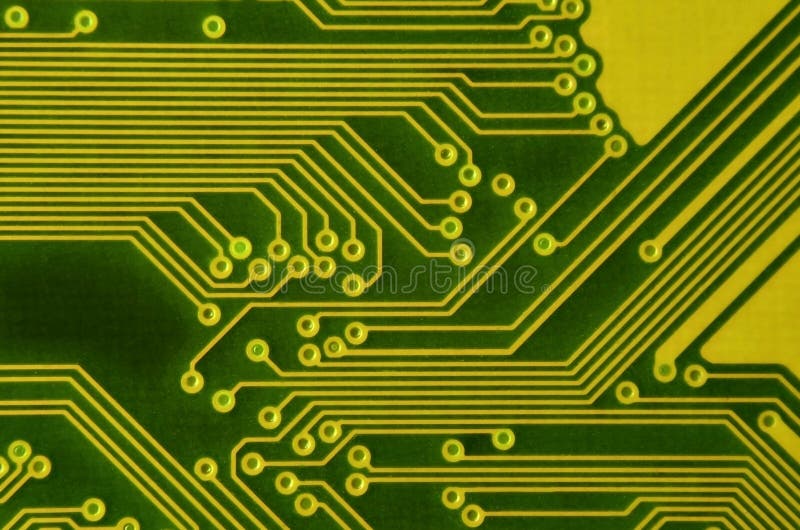Schließen Sie oben von farbiger Mikroleiterplatte Abstrakter Technologie-Hintergrund Computermechanismus im Detail