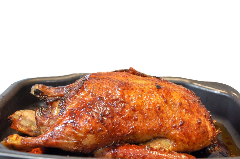 Schließen Sie oben von Grilled Ente oder von Peking-Ente, die auf Weiß lokalisiert werden lizenzfreie stockfotografie Schließen Sie oben von Grilled Ente oder von Peking-Ente, die auf Weiß lokalisiert werden lizenzfreie stockfotografie