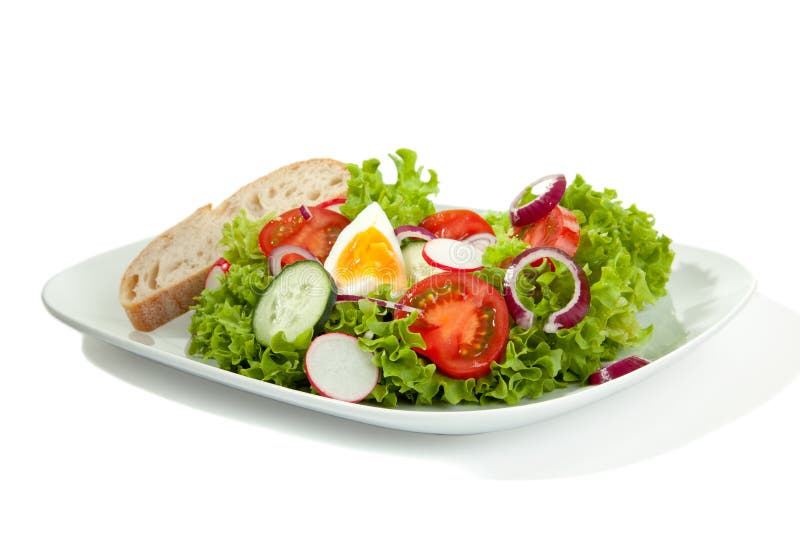 Schließen Sie Salat-Platte ab stockbild Schließen Sie Salat-Platte ab stockbild