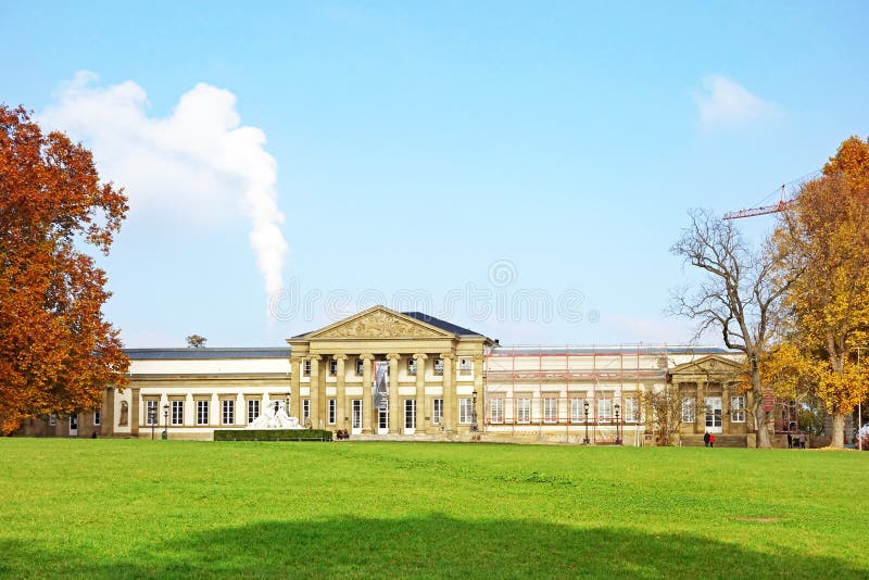 Stuttgart, Germany - November 1, 2013: Schloss Rosenstein (Castle Rosenstein) located between Unterer Schlossgarten (Lower Castle Garden) and Rosensteinpark (Park Rosenstein). Stuttgart, Germany - November 1, 2013: Schloss Rosenstein (Castle Rosenstein) located between Unterer Schlossgarten (Lower Castle Garden) and Rosensteinpark (Park Rosenstein).