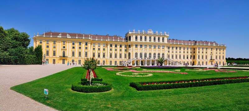Schloss Schönbrunn, Wenen, Oostenrijk royalty-vrije stock afbeeldingen