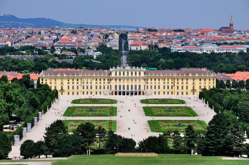 Schloss Schönbrunn, Wenen, Oostenrijk royalty-vrije stock afbeelding