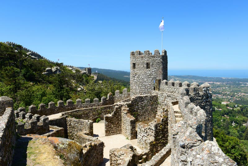 Schloss von macht, Sintra, Portugal fest stockfoto Schloss von macht, Sintra, Portugal fest stockfoto