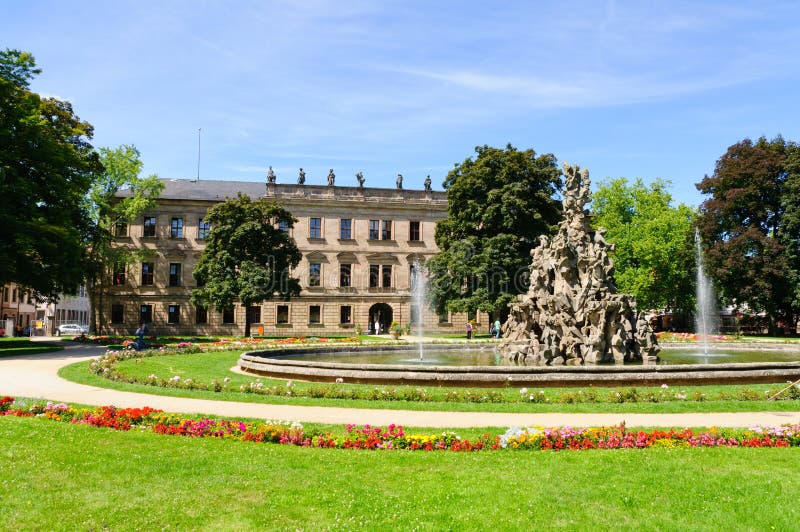 Schlossgarten Di Estate in Erlangen, Germania Immagine Stock Immagine