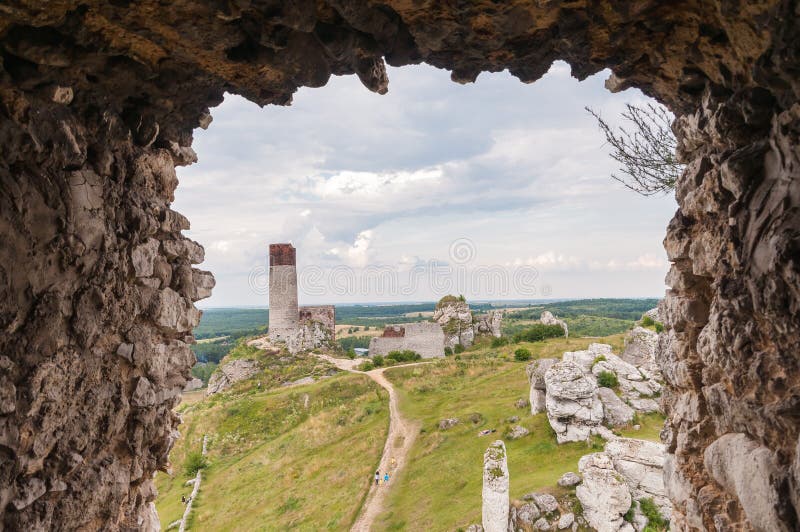 Schlossruinen in Olsztyn lizenzfreie stockbilder Schlossruinen in Olsztyn lizenzfreie stockbilder