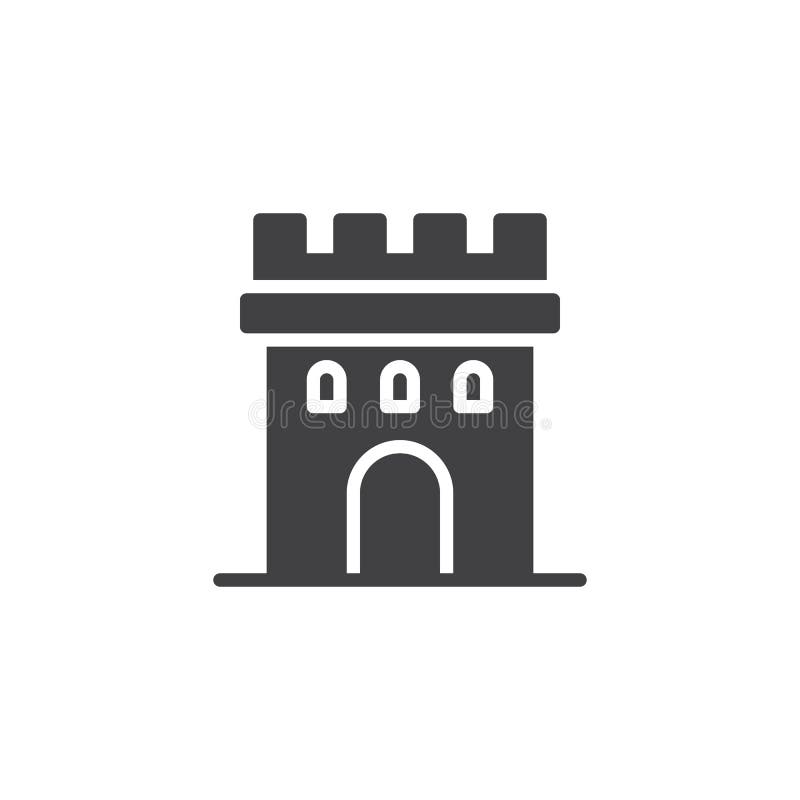 Schlossturm-Ikonenvektor lizenzfreie abbildung Schlossturm-Ikonenvektor lizenzfreie abbildung