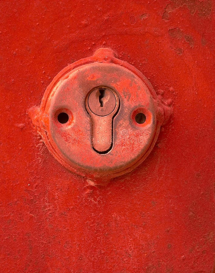 Red key-hole. Red key-hole