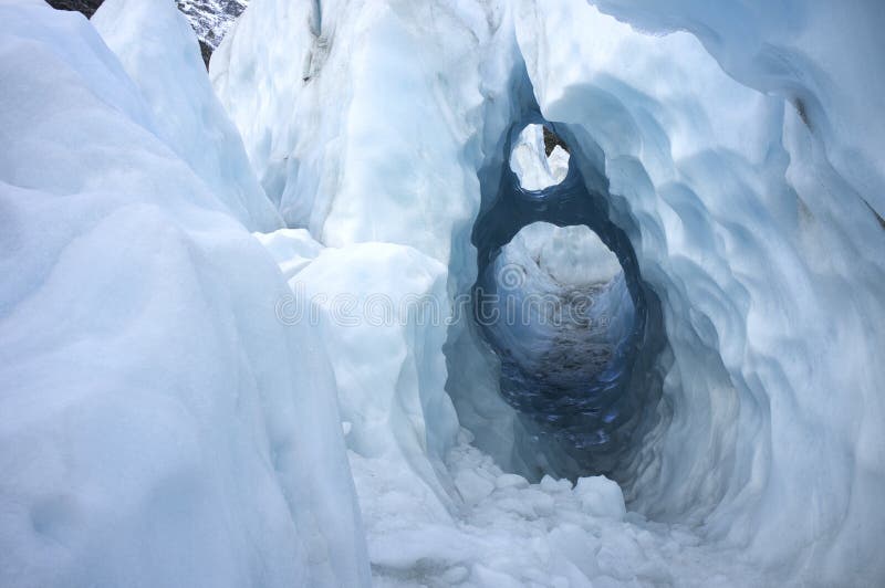 Schlüsselloch-Eisform in Franz Josef Ice Glacier, Neuseeland