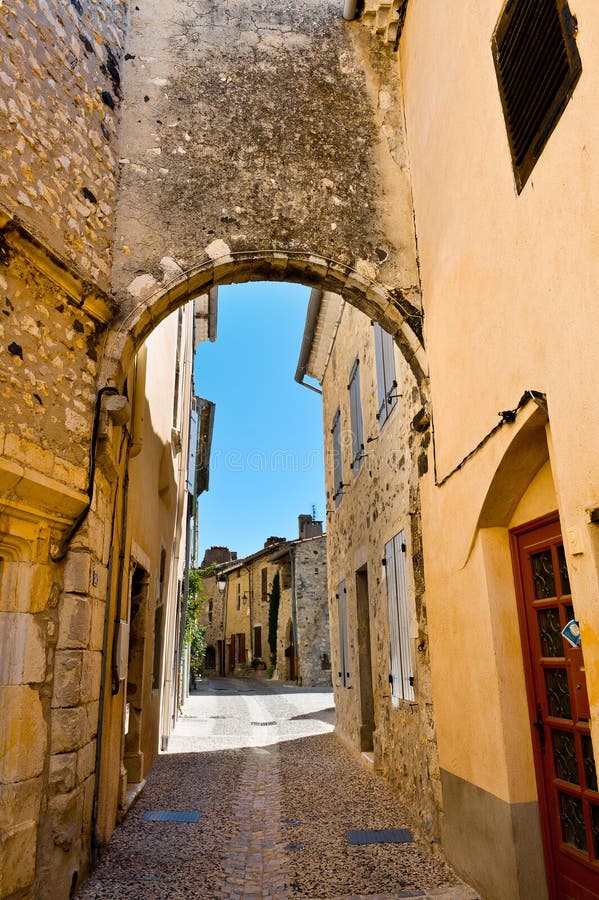 Narrow Alley OF French City Rochemaure. Narrow Alley OF French City Rochemaure