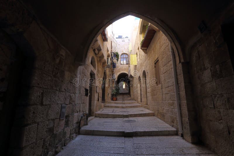 Narrow street in Jewish Quarter Jerusalem, Israel. Narrow street in Jewish Quarter Jerusalem, Israel