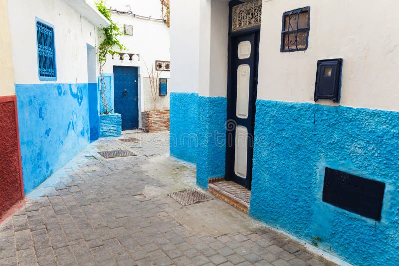 Narrow street in old Medina. Tangier, Morocco. Narrow street in old Medina. Tangier, Morocco