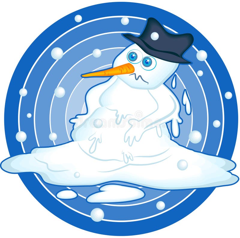 Download Schmelzender Schneemann vektor abbildung. Illustration von abbildungen - 43430